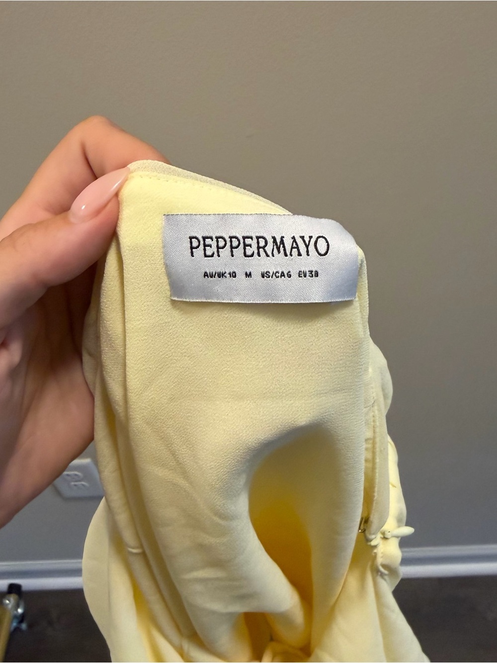 ✨NEVER WORN✨ Peppermayo Pale Yellow Halter Dress with Center Accent - Picture 2 of 2